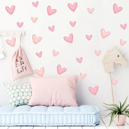 Sweet Dreams Nursery Heart Wall Stickers 60pcs