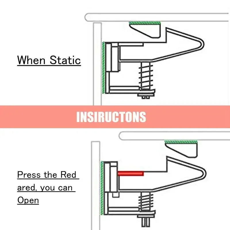 5/10Pcs Baby Cabinet Locks Invisible Closet and drawer Lock Child Security Protector No Drilling Installation White