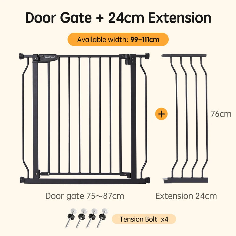 75~147cm Fence Playpen Baby Gate Children's Safety Barrier Stair Security Door for Dogs Pressure-mounted Baby Safety Gate