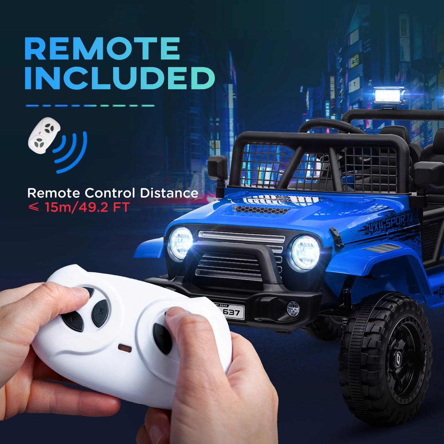 12V Kids Electric Ride-On Truck with Suspension