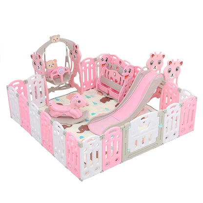 BabyBlush Large Baby Activity Playpen with Slide & Free Mat