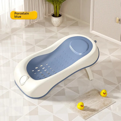 Newborn Bath Lying Rack, Baby Convertible Sit-Lie Bath Bed with Temperature Sensing, Universal Non-Slip Bath Net, Parent Helper
