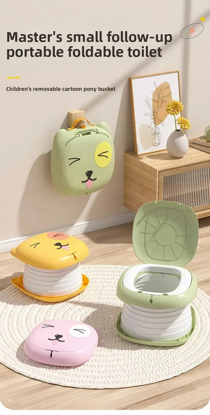 Portable Folding Children's Toilet Trainer for Outdoor Camping Car Travel Emergency Urinal Basin Baby Training Seat