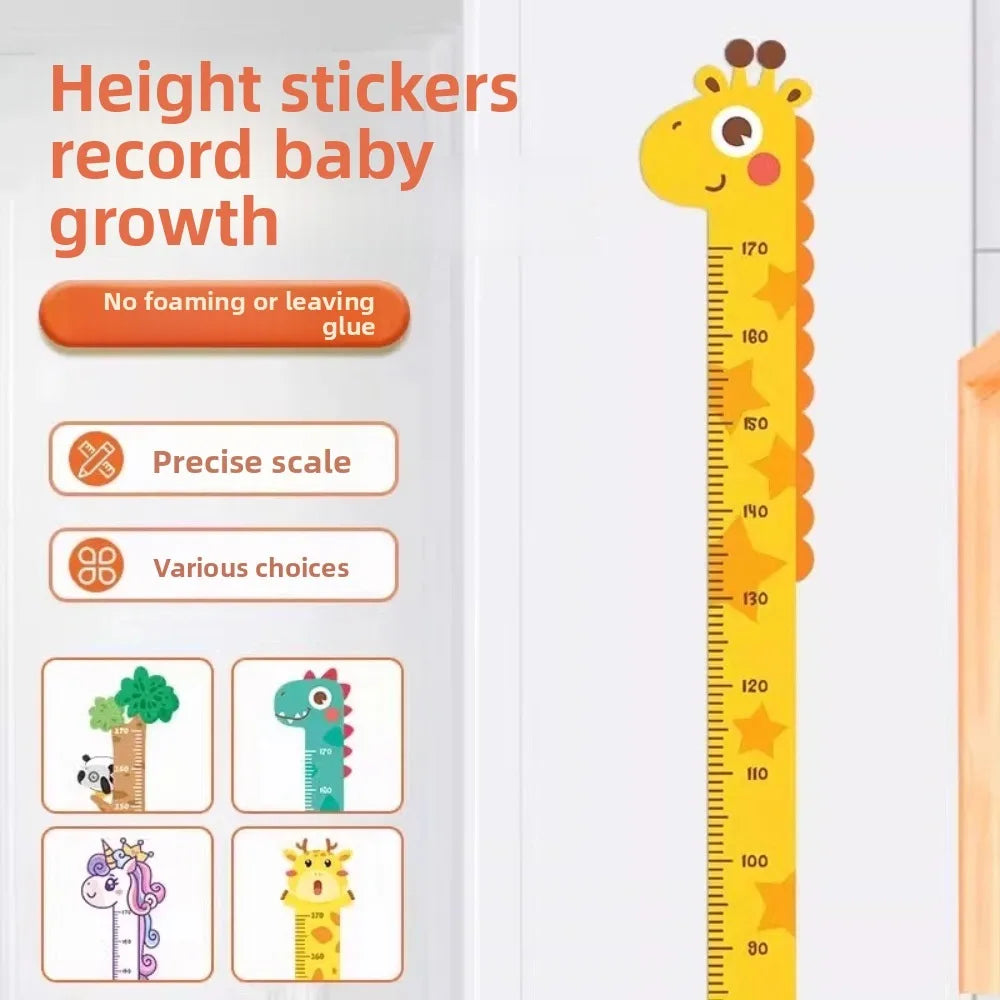 Grow With Me Animal Height Chart Wall Stickers