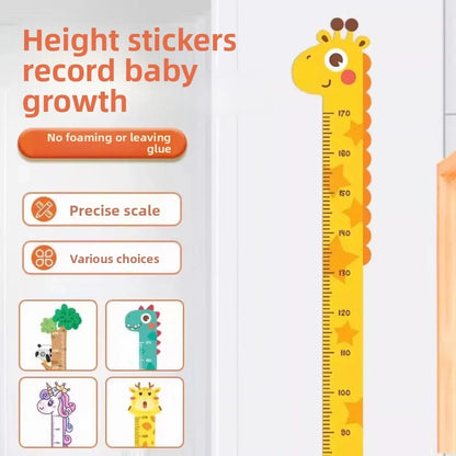 Grow With Me Animal Height Chart Wall Stickers