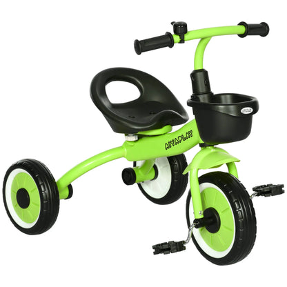 Kids Tricycle with Basket & Adjustable Seat (Ages 2–5)