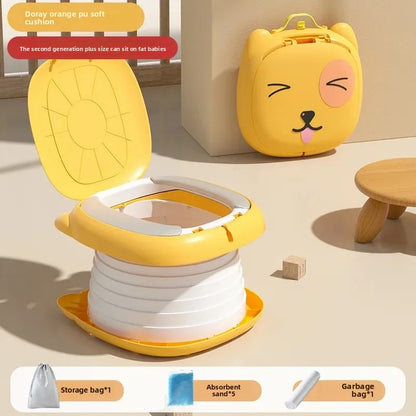 Portable Folding Children's Toilet Trainer for Outdoor Camping Car Travel Emergency Urinal Basin Baby Training Seat