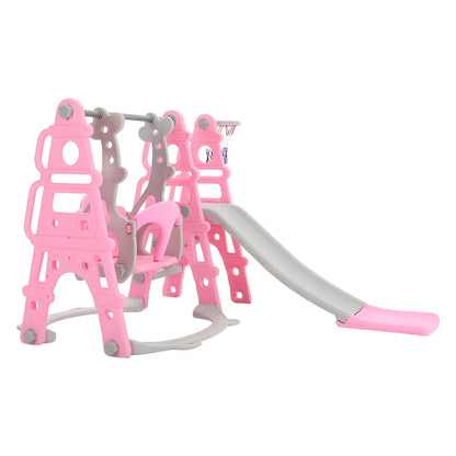 BabyBlush Toddler Swing, Slide & Basketball Playset