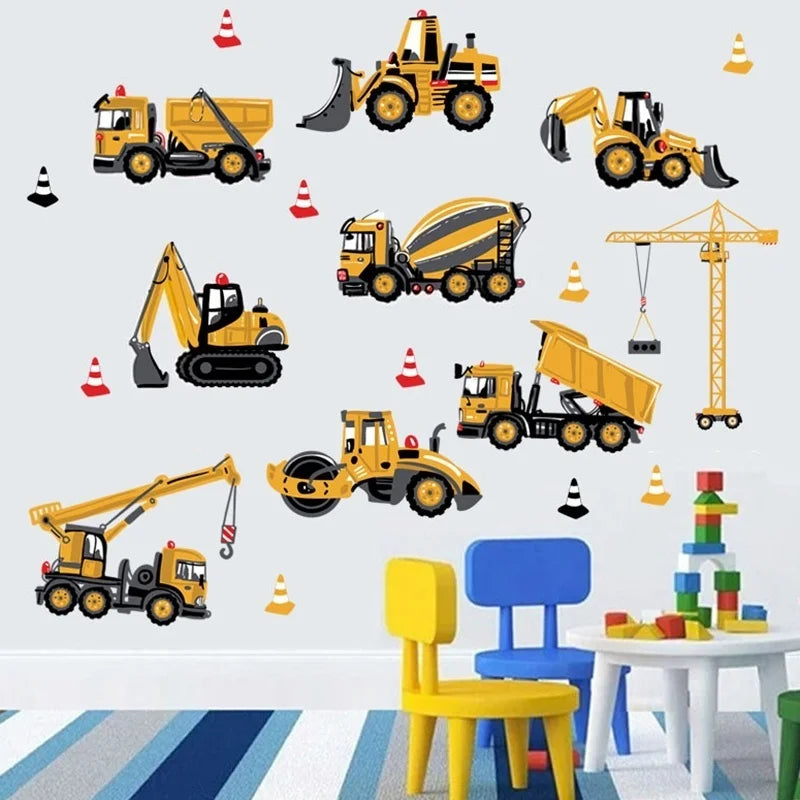 Construction Vehicles Wall Stickers – Build a Fun Adventure Room