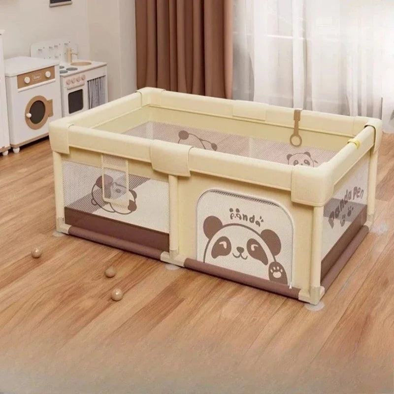 Safety Fence Foldable Baby Playpen Indoor Toddler Activity Area Crawling Mat Easy Assembly Non-Toxic Materials Indoor Playground