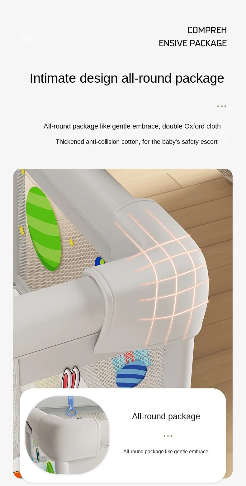 Baby Playpen Indoor Play Area for Infants Room Play Enclosure for Toddler Crawling Safety Barrier Includes 1.5cm Thick Floor Mat