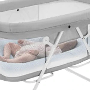 Baby 2-in-1 Bedside Crib & Rocking Cradle with Mattress