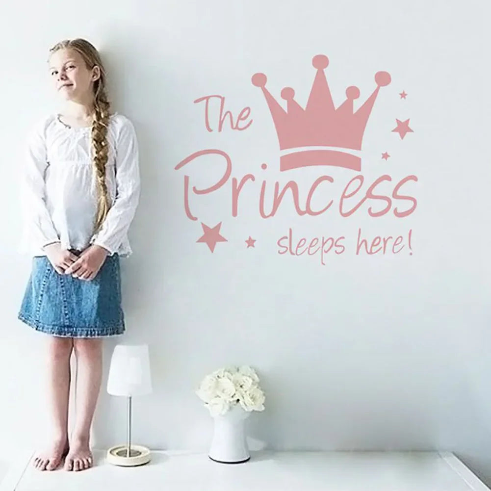 “The Princess Sleeps Here” Wall Sticker – Sweet Royal Touch