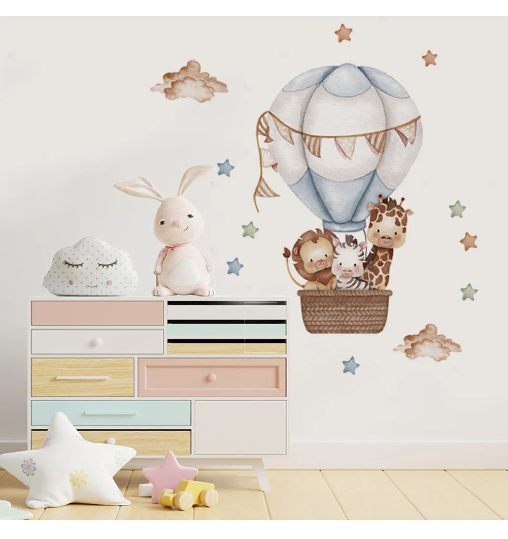 Safari Balloon Wall Stickers – Create a Dreamy Nursery