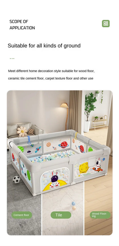 Baby Playpen Indoor Play Area for Infants Room Play Enclosure for Toddler Crawling Safety Barrier Includes 1.5cm Thick Floor Mat