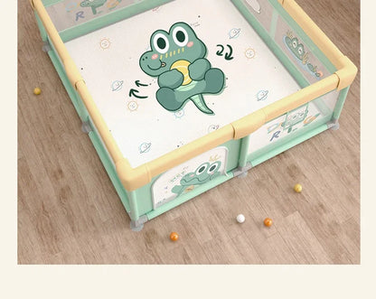 Safety Fence Foldable Baby Playpen Indoor Toddler Activity Area Crawling Mat Easy Assembly Non-Toxic Materials Indoor Playground