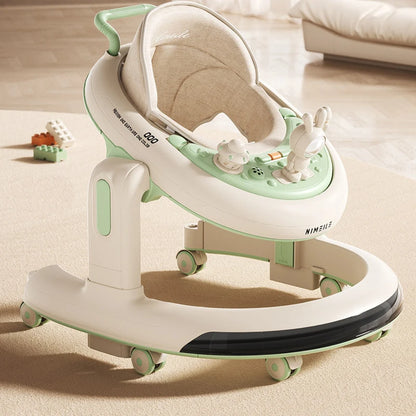 Baby Walker Anti-Rollover Trolley Multifunctional Toddler Walking Assistant Walkers Foldable Activity Walker With Music Toy