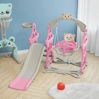BabyBlush Toddler Swing & Slide Playset