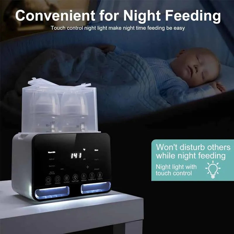 Baby Bottle Warmer Sterilizer Multifunction Fast Milk Bottle Warmers with Timer Accurate Temperature Control Newborn Accessories