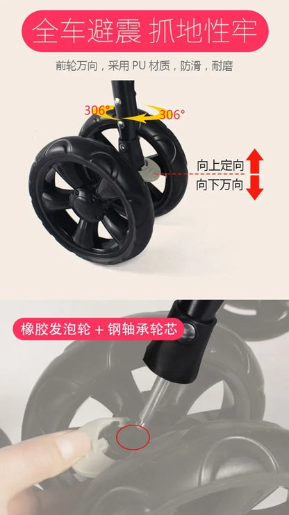 2025The Twin Strollers Sit Back and Forth in The Wheelbarrow, The Size of The Trolley, The Twin Trolley Can Sit and Lie Down.