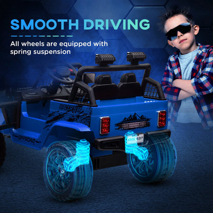 12V Kids Electric Ride-On Truck with Suspension