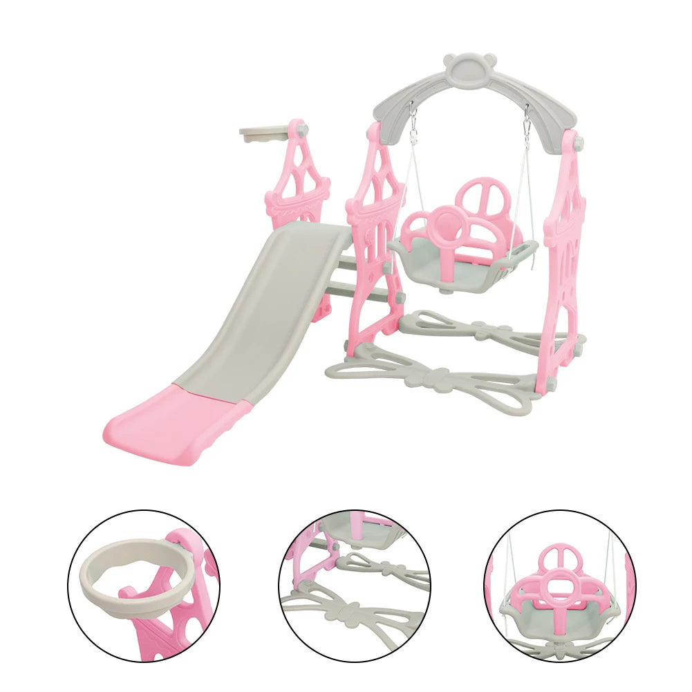 BabyBlush Toddler Swing & Slide Playset