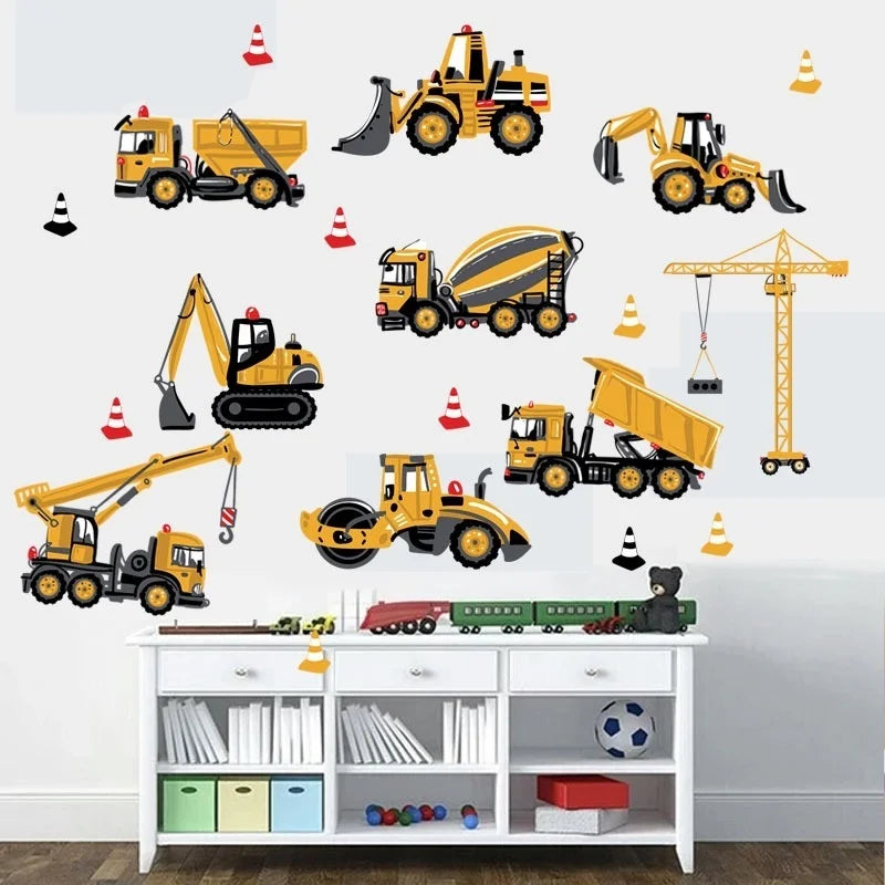 Construction Vehicles Wall Stickers – Build a Fun Adventure Room