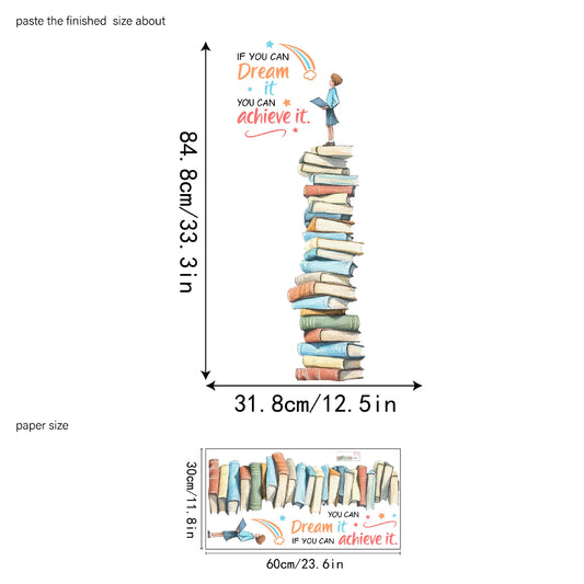 “Dream It, Achieve It” Wall Sticker – Inspire Big Dreams 30x60cm