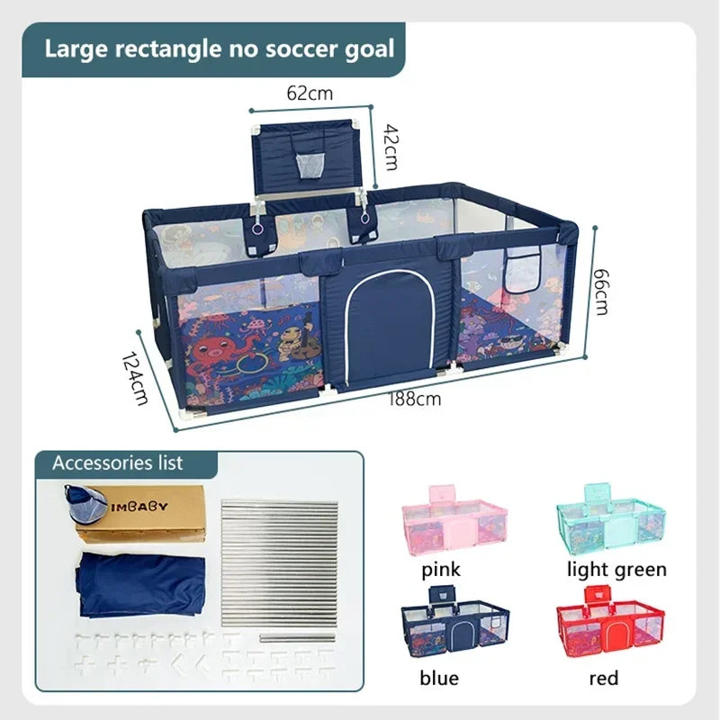 IMBABY Baby Playground Large Baby Playpen Machine Washable Baby Activity Fence Ball Pool Games Playpen for Child Safety Barries