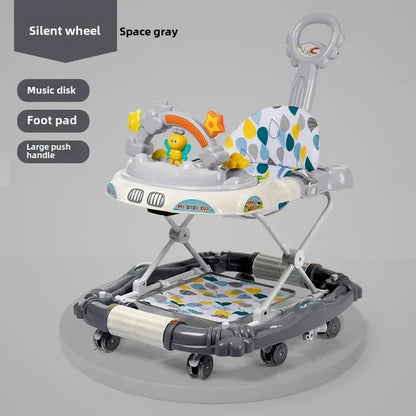 Anti-rollover Children's Multi-functional Baby Walker Baby Trolley with Musical Walker