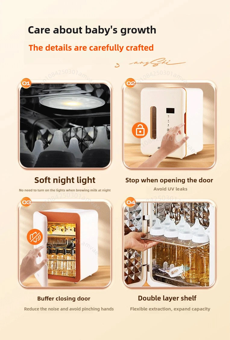 Two-in-one Bottle Sterilizer Ultraviolet Sterilization and Drying Function Special Sterilizer for Baby Products Large Capacity