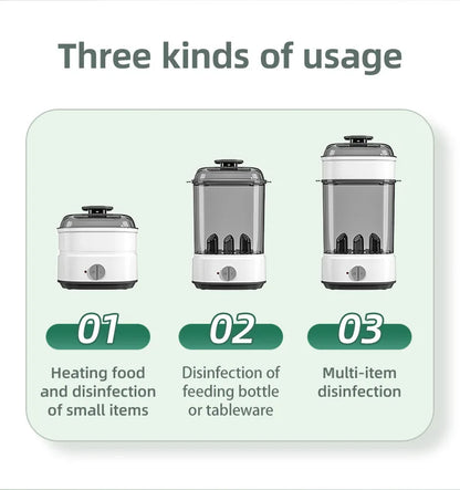 Baby Electric Steam Bottle Sterilizer Feeding Bottle Sterilizers Milk Warmer Electric Kid Bottle Sanitizer with Timer