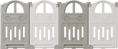 BabyBlush Foldable Baby Playpen with Basketball Hoop & 50 Pit Balls (14 Panel)