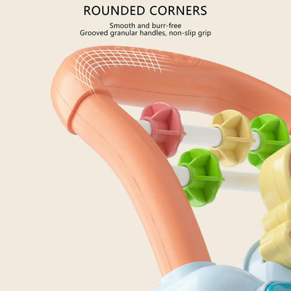 Babies Walker with Wheels Stand Learning Activities Developmental Multi-functional Toddler Trolley Hand Push Walker