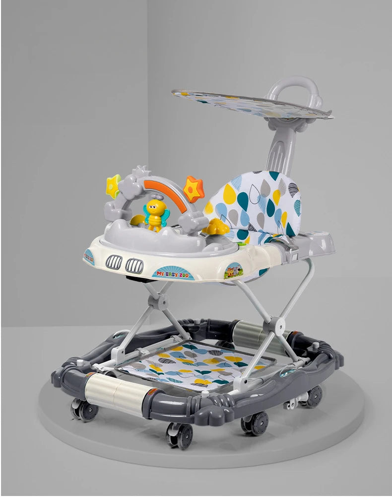 Anti-rollover Children's Multi-functional Baby Walker Baby Trolley with Musical Walker