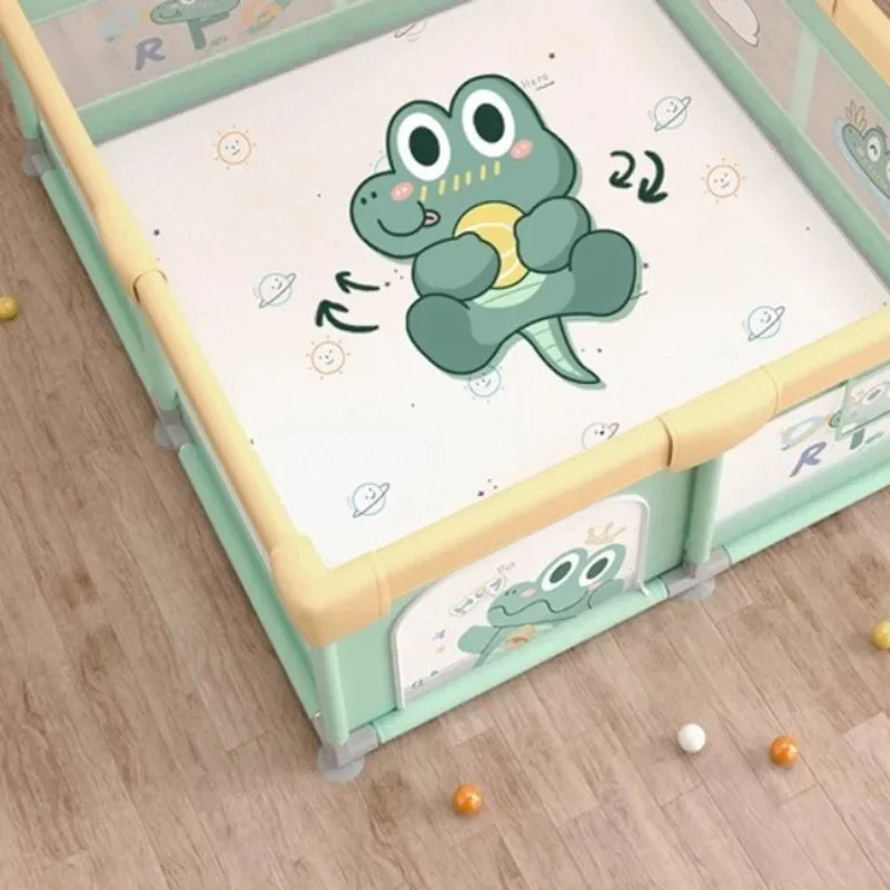 Safety Fence Foldable Baby Playpen Indoor Toddler Activity Area Crawling Mat Easy Assembly Non-Toxic Materials Indoor Playground