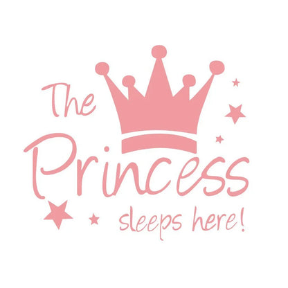 “The Princess Sleeps Here” Wall Sticker – Sweet Royal Touch
