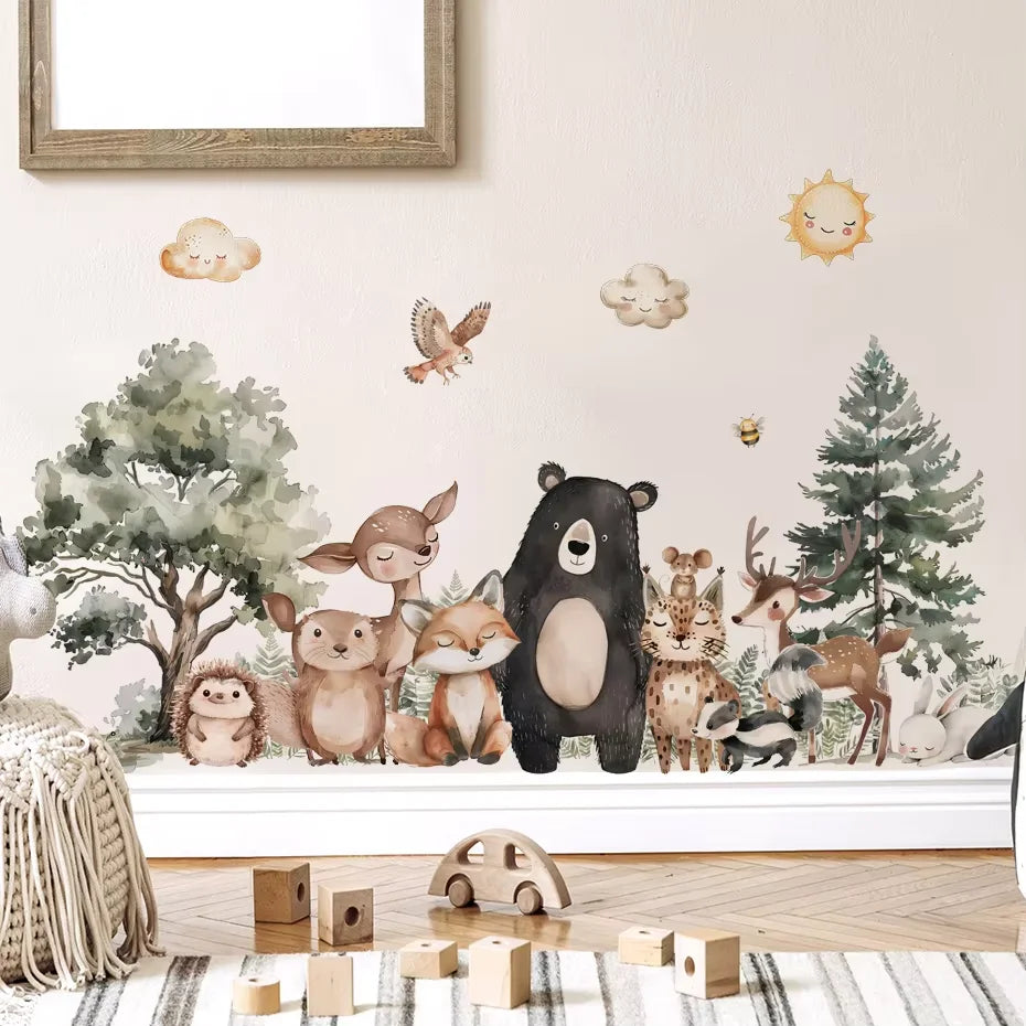 Woodland Learning Friends Wall Stickers