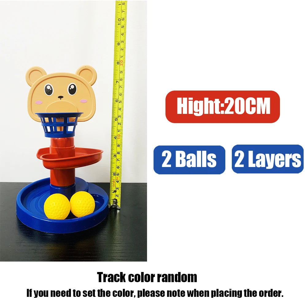 Baby Toys Rolling Ball Pile Tower Early Educational Toy For Babies Rotating Track Educational Baby Gift Stacking Toy ForChildren