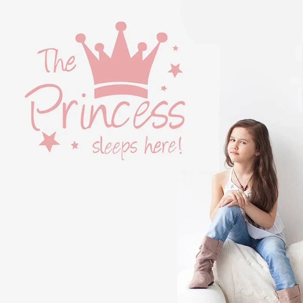 “The Princess Sleeps Here” Wall Sticker – Sweet Royal Touch