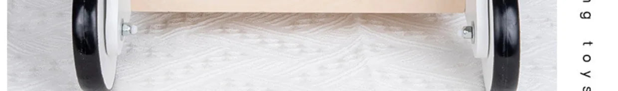 Wooden Baby Walker Cart - Anti Rollover & O-Shaped Leg Design, Adjustable Multifunctional Learning Walking Toy for Toddlers