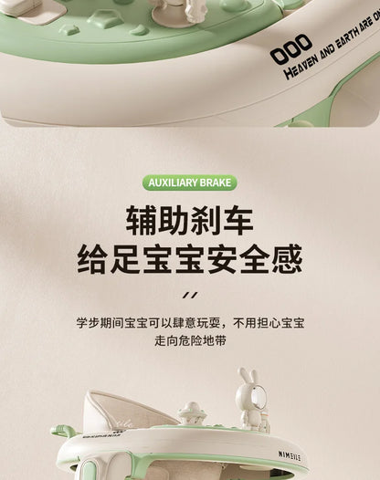 Baby Walker Anti-Rollover Trolley Multifunctional Toddler Walking Assistant Walkers Foldable Activity Walker With Music Toy