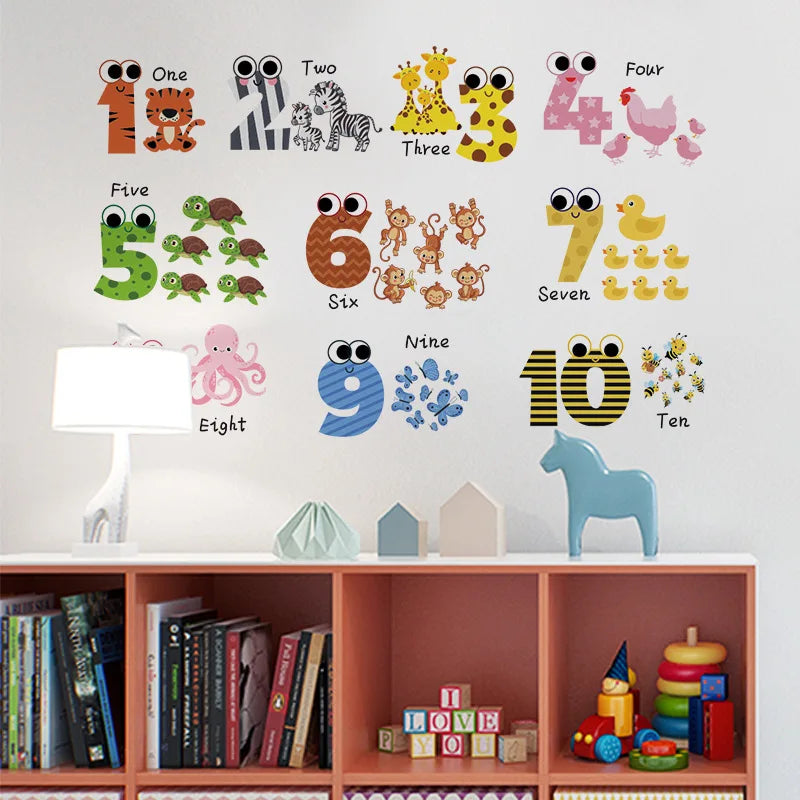 Kids 3D Number Learning Wall Stickers – Fun Meets Education
