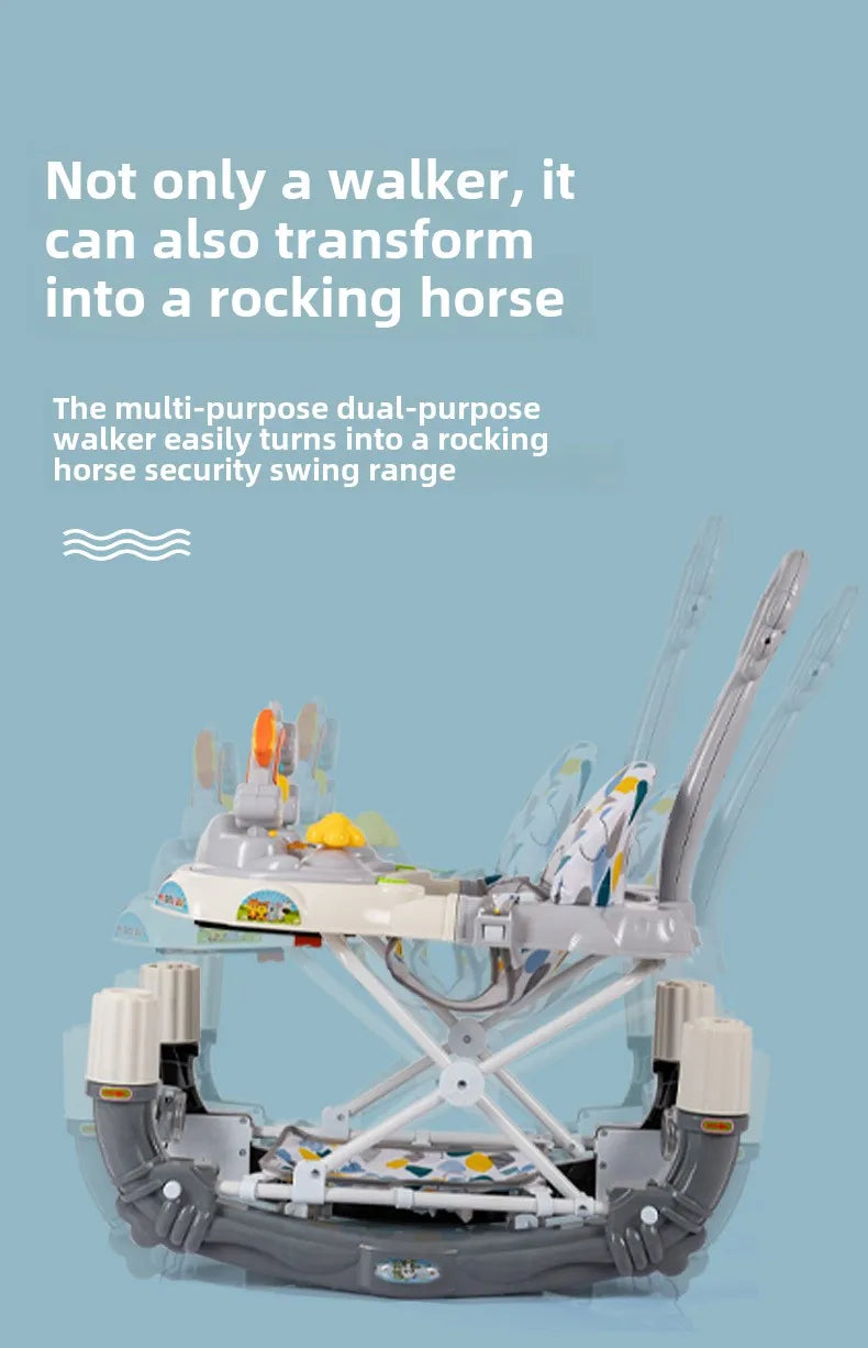 Anti-rollover Children's Multi-functional Baby Walker Baby Trolley with Musical Walker