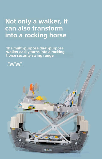 Anti-rollover Children's Multi-functional Baby Walker Baby Trolley with Musical Walker