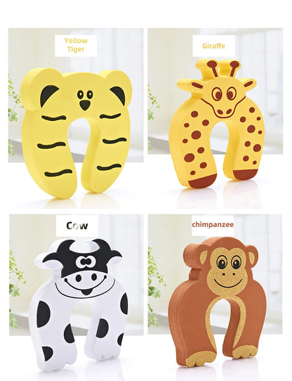 10Pcs  Baby Safety For Newborn Furniture Protection Card Door Stopper Security Cute Animal Care Child Lock Finger Protector
