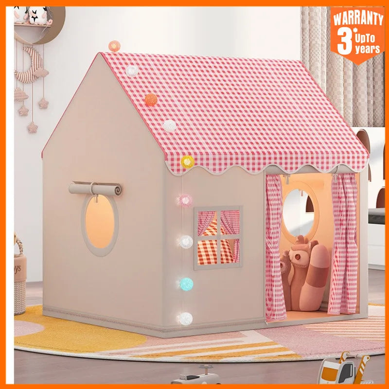 Kid Toys Tent Princess Castle Play House Cubby Children Small House Folding indoor Play tent Baby Tent Metal Frame No Light Ball