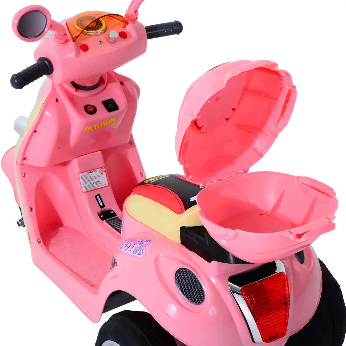 Electric Kids Ride-On Scooter Tricycle – Pink