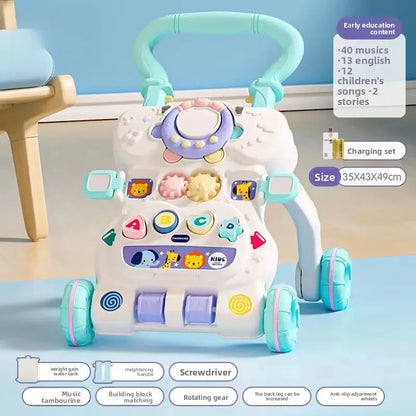 Anti-Tip Baby Walker Push Cart Toy for Learning to Walk 3-18 Months Hand Push Step Assisting Child Development Products