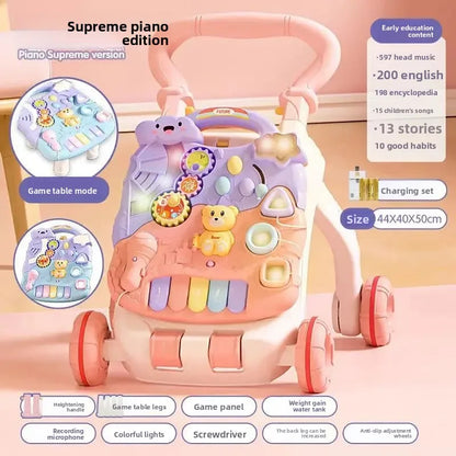 Anti-Tip Baby Walker Push Cart Toy for Learning to Walk 3-18 Months Hand Push Step Assisting Child Development Products